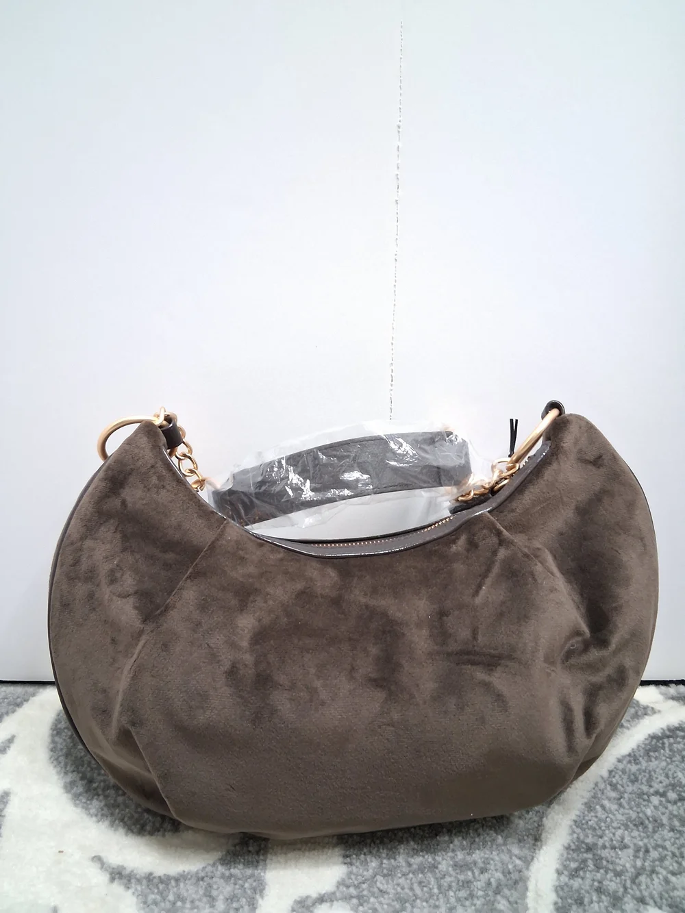 Juicy Couture Brown Hobo Shoulder Bag with Heart Charm With Embroidered Crest